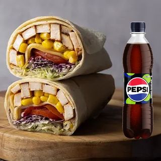 Chipomayo wrap+Pepsi zero limeta 0,5l