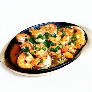 Sizzling shrimp with pivo free