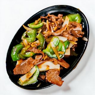 Sizzling lamb with pivo free