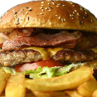 OCEAN BURGER WITH FRENCH FRIE
