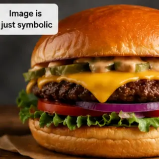 GARDEN BEEF BURGER WITH FRENCH FRIE
