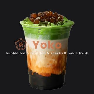 08 Brown sugar matcha with bubble