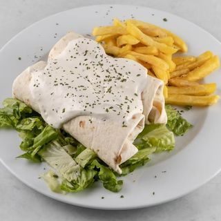 CHICKEN WRAP+POMMES FRITES