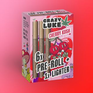 Crazy Luke Cherry Kush 6x Pre-Roll + 1x Lighter