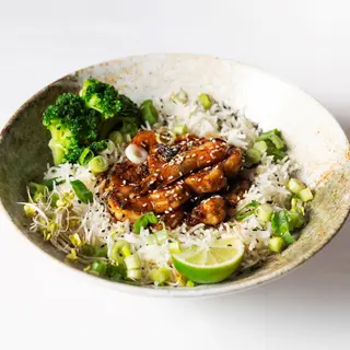 STICKY HONEY GARLIC SHRIMP
