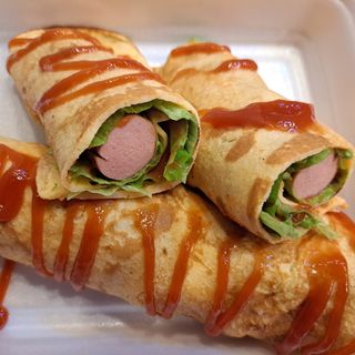 Omlet s hrenovkom 2 kom