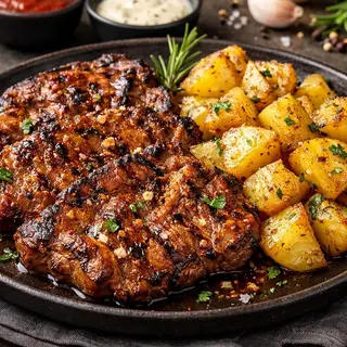 Lungić u saftu od vina, kroketi