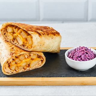 Beef & cheese tortilla %