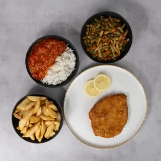 Bečki od piletine + prilog po izboru