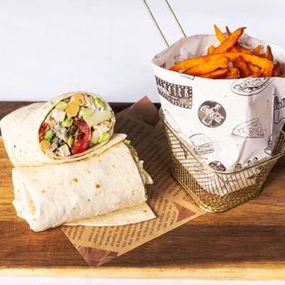 Golden chicken wrap