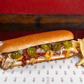 Bacon Jalapenos Cheese Dog + patate