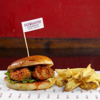 Buffalo Fried Chicken Burger + patate