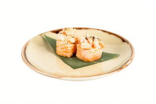 Gunkan Double Salmon Flambe'