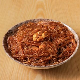 Spaghettini di soia saltati con pollo