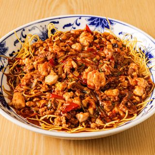 Tagliolini fritti con trittico