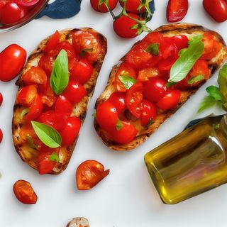 Bruschette con pomodoro e basilico