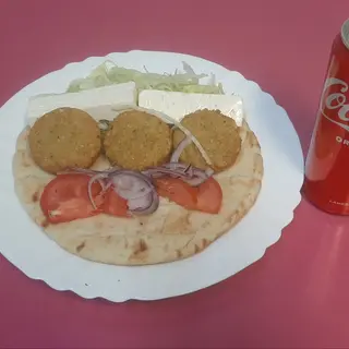 Menu Pita falafel