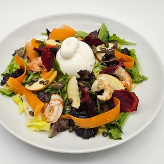 GAMBERI E BURRATA