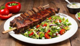 Piatto souvlaki di agnello