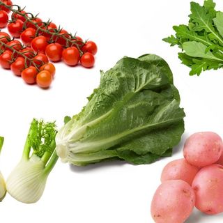 1Kg Pachino, 2 lattuga, 2 rughetta, 2 finocchi, 3Kg patate