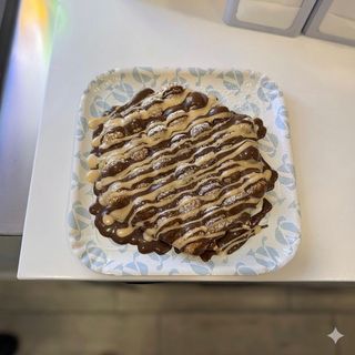 Bubble Waffle Nutella e Kinder Bueno