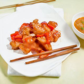 76a. Pollo in salsa agrodolce( non fritto)