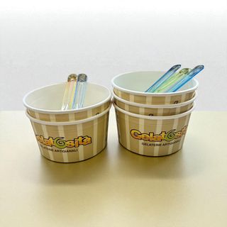 Kit coppette e cucchiaini gelato