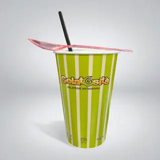 Kit bicchiere e cucchiaio frappè