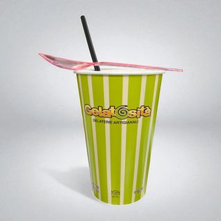 Kit bicchiere e cucchiaio frappè