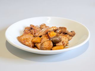 manzo funghi e bamboo