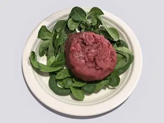 Tartare di Fassona con fondutina di parmigiano