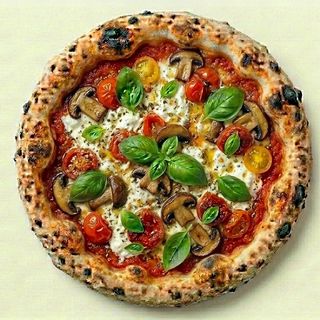 Pizza porcini e burrata senza glutine