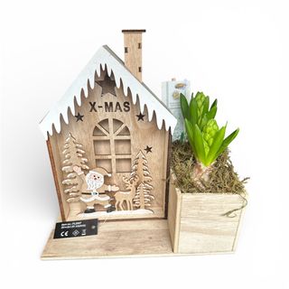 Composizione giacinti in legno