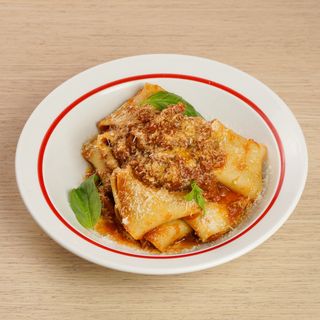 Paccheri in parmigiana di melanzane