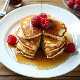 Pancakes con sciroppo d'acero