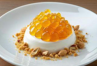 6002. Crema giapponese di yuzu e crumble di arachidi