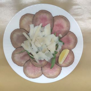 Carpaccio di roastbeef alla parmigiana