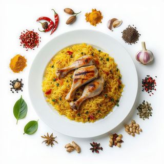 Chicken Biryani, Riso con Pollo singolo