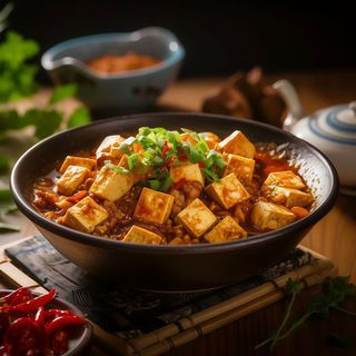 Tofu con carne piccante