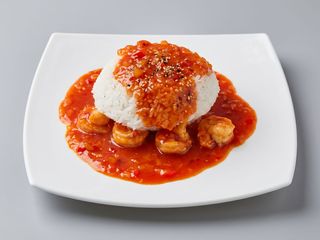Kai fan di gamberi in salsa chily