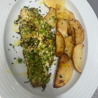 Filetto di spigola in crosta di zucchine