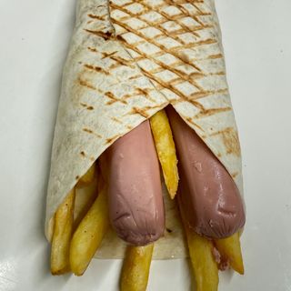 Piadina Wurstel + Patatine