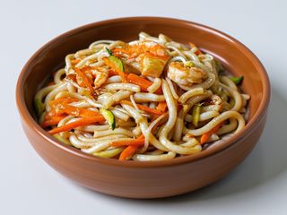 Udon frutti di mare alla piastra