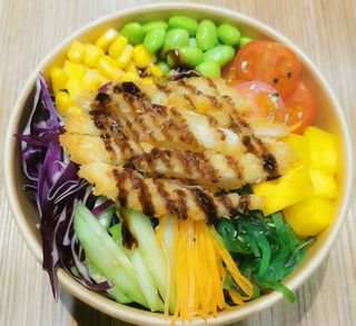  p4. tempura chicken poke'