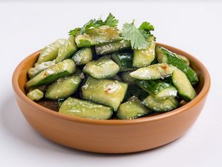 7a. Battuto di cetrioli cinese piccante 拍黄瓜