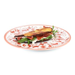 Farinata crudo, stracchino e rucola