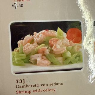 73. Gamberetti con sedano