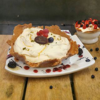 Cestino croccante mascarpone e lampone 850g