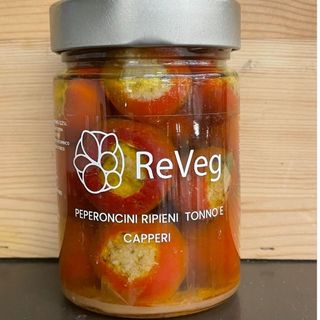 Peperoni bottone ripieno di tonno e capperi 290 gr