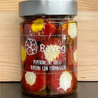 Peperoni bottone ripieni di formaggio 280 gr